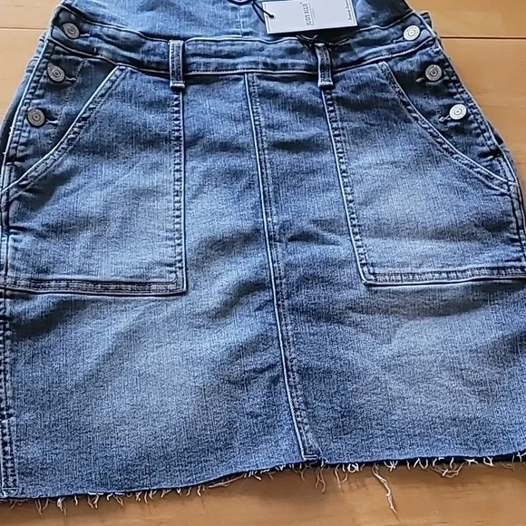 Judy Blue High-Waist Raw Hem Overall Skirt - Picture 5 of 12